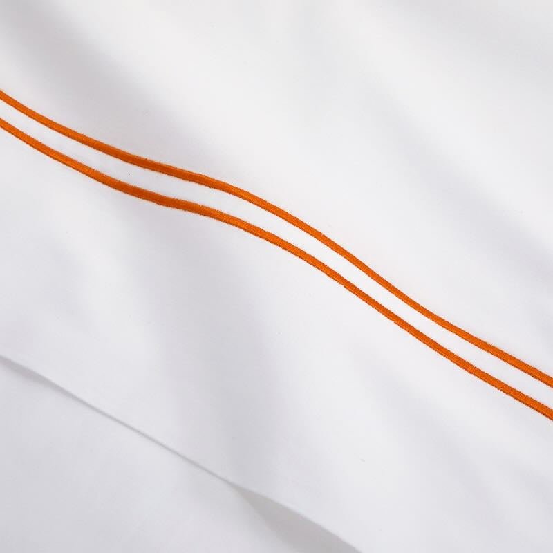 Duo Orange Bedding by Yves Delorme Duvet Cover Twin 68 x 86 Orange at FIG LINENS AND HOME 54