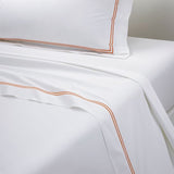 Duo Orange Bedding by Yves Delorme Flat Sheet King 114 x 116 Orange at FIG LINENS AND HOME 29