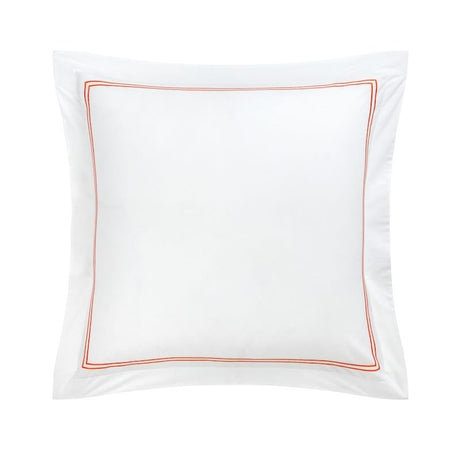 Duo Orange Bedding by Yves Delorme Pillow Sham Euro (Single) 26 x 26 Orange at FIG LINENS AND HOME 44