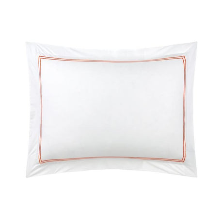 Duo Orange Bedding by Yves Delorme Pillowcase King (Single) 21 x 43 Orange at FIG LINENS AND HOME 47