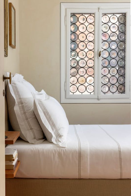 Duo Pierre Bedding by Yves Delorme Duvet Cover Full/Queen 92 x 92 Pierre at FIG LINENS AND HOME 20