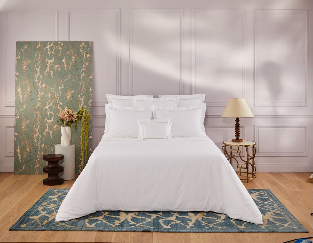 Duo Pierre Bedding by Yves Delorme Duvet Cover Full/Queen 92 x 92 Pierre at FIG LINENS AND HOME 7