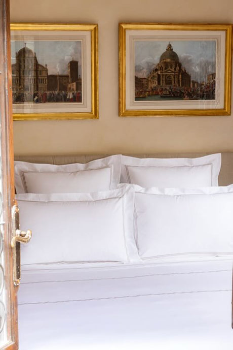 Duo Pierre Bedding by Yves Delorme Duvet Cover Full/Queen 92 x 92 Pierre at FIG LINENS AND HOME 38
