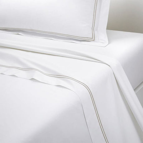 Duo Pierre Bedding by Yves Delorme Flat Sheet Twin 70 x 116 Pierre at FIG LINENS AND HOME 42