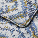 Ecumes Bed Runner by Yves Delorme Bed Runner 87 x 31 Celeste and Marine Blue at FIG LINENS AND HOME 2
