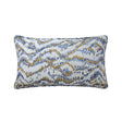 Ecumes Decorative Pillow by Yves Delorme Decorative Pillow 13 x 22 Celeste and Marine Blue at FIG LINENS AND HOME 1