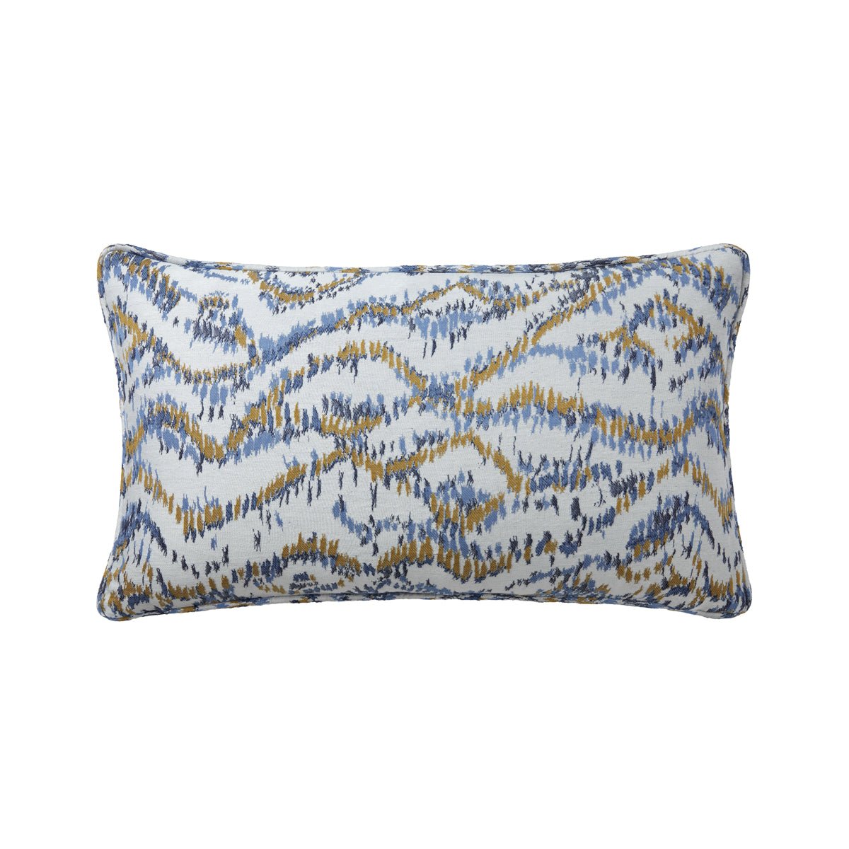 Ecumes Decorative Pillow by Yves Delorme Decorative Pillow 13 x 22 Celeste and Marine Blue at FIG LINENS AND HOME 1