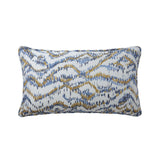 Ecumes Decorative Pillow by Yves Delorme Decorative Pillow 13 x 22 Celeste and Marine Blue at FIG LINENS AND HOME 1