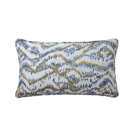 Ecumes Decorative Pillow by Yves Delorme Decorative Pillow 13 x 22 Celeste and Marine Blue at FIG LINENS AND HOME 1