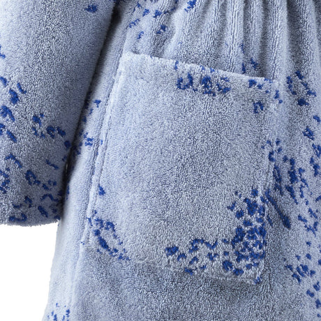 Ecumes Mini Kimono Women's Bathrobe Mini Kimono Bathrobe (Women's) S Celeste and Marine Blue at FIG LINENS AND HOME 4