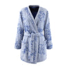 Ecumes Mini Kimono Women's Bathrobe Mini Kimono Bathrobe (Women's) S Celeste and Marine Blue at FIG LINENS AND HOME 2