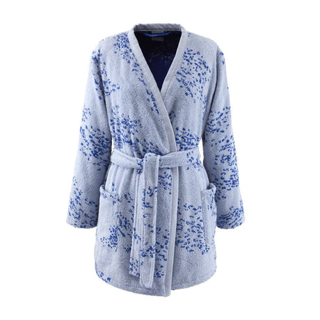 Ecumes Mini Kimono Women's Bathrobe Mini Kimono Bathrobe (Women's) S Celeste and Marine Blue at FIG LINENS AND HOME 2