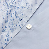 Ecumes Organic Bedding by Yves Delorme Sham Boudoir (Single) 12 x 17 Celeste and Marine Blue at FIG LINENS AND HOME 11