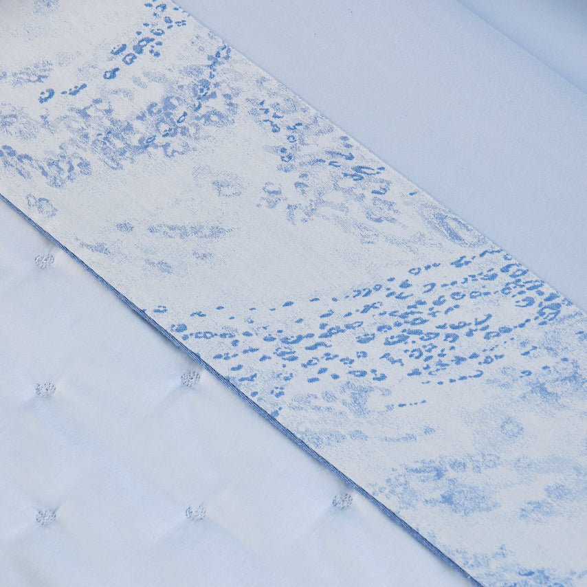 Ecumes Organic Bedding by Yves Delorme Sham Boudoir (Single) 12 x 17 Celeste and Marine Blue at FIG LINENS AND HOME 9