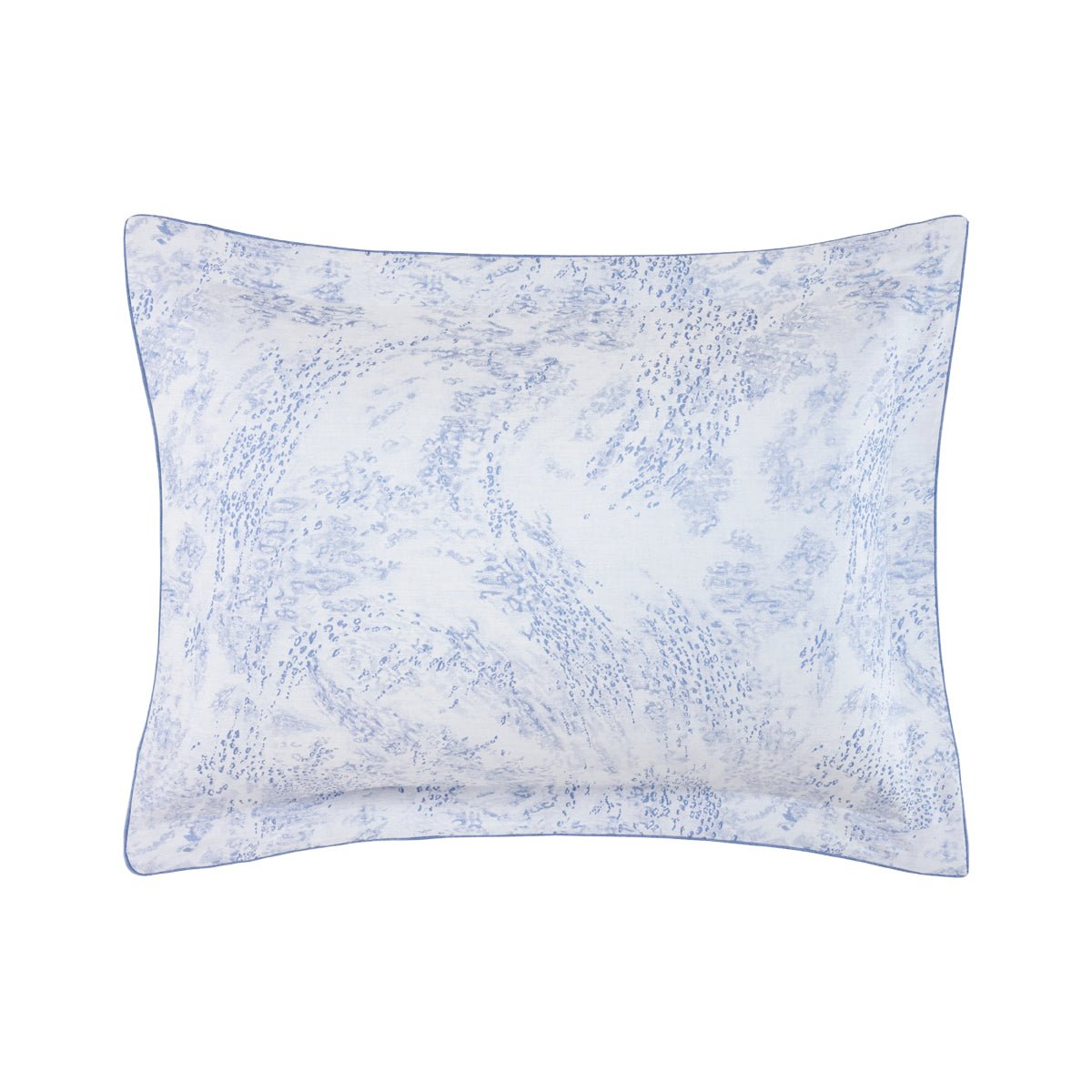Ecumes Organic Bedding by Yves Delorme Sham King (Single) 21 x 37 Celeste and Marine Blue at FIG LINENS AND HOME 5