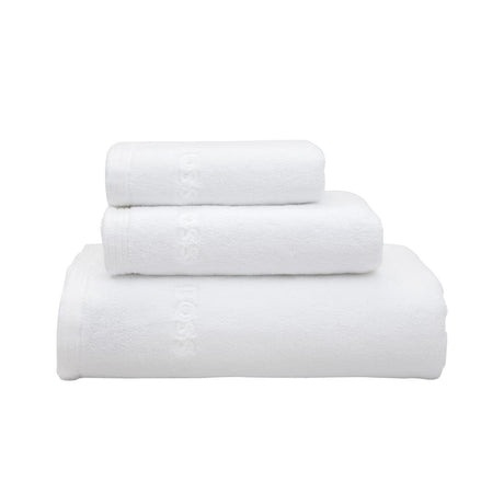 White Edge Towels by Hugo Boss Home | Yves Delorme Bath Collection at Fig Linens and Home 1