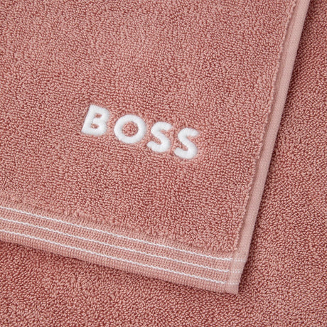 Blush Pink Edge Towels by Hugo Boss Home | Yves Delorme Bath Collection at Fig Linens and Home 2