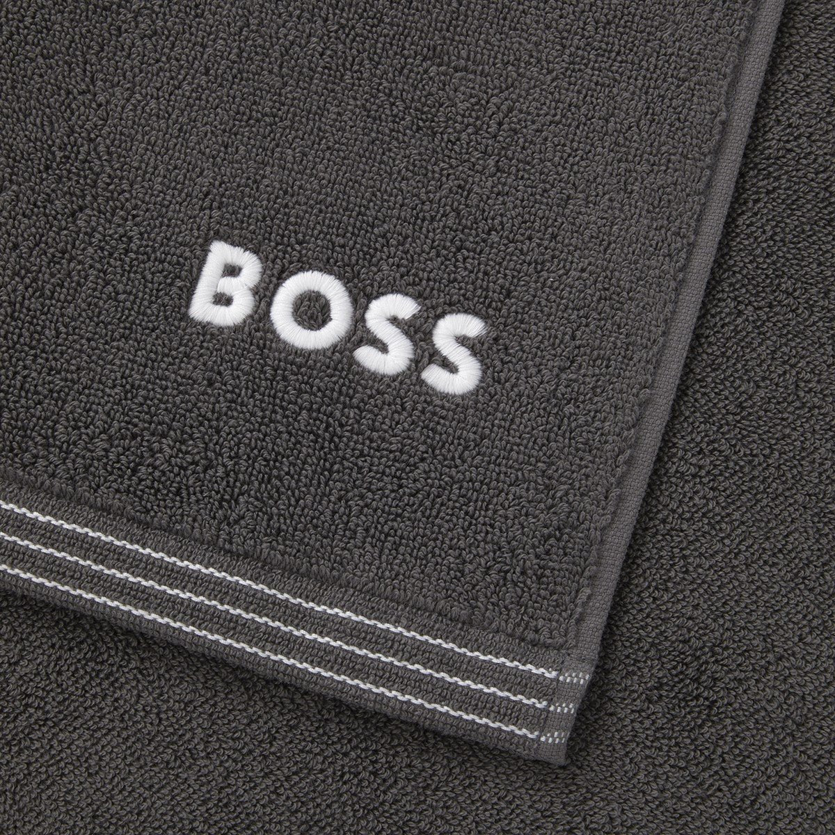 Graphite Edge Towels by Hugo Boss Home | Yves Delorme Bath Collection at Fig Linens and Home 2
