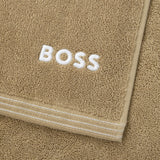 Pecan Edge Towels by Hugo Boss Home | Yves Delorme Bath Collection at Fig Linens and Home 2