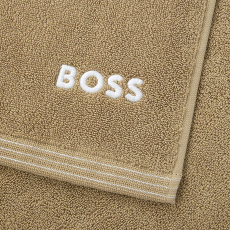 Pecan Edge Towels by Hugo Boss Home | Yves Delorme Bath Collection at Fig Linens and Home 2
