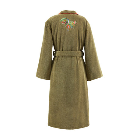 Eze Shawl Collar Women's Bathrobe by Yves Delorme Shawl Collar Bathrobe (Women's) S Kaki at FIG LINENS AND HOME 2