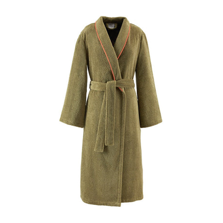 Eze Shawl Collar Women's Bathrobe by Yves Delorme Shawl Collar Bathrobe (Women's) S Kaki at FIG LINENS AND HOME 1