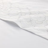 Festons Bedding by Yves Delorme Duvet Cover King 111 x 92 White with Silver at FIG LINENS AND HOME 3