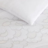 Festons Bedding by Yves Delorme Sham Boudoir (Single) 12 x 17 White with Silver at FIG LINENS AND HOME 12