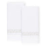 Festons Embroidered Linen Fingertip Towels by Yves Delorme - Powder Room Pair of Towels