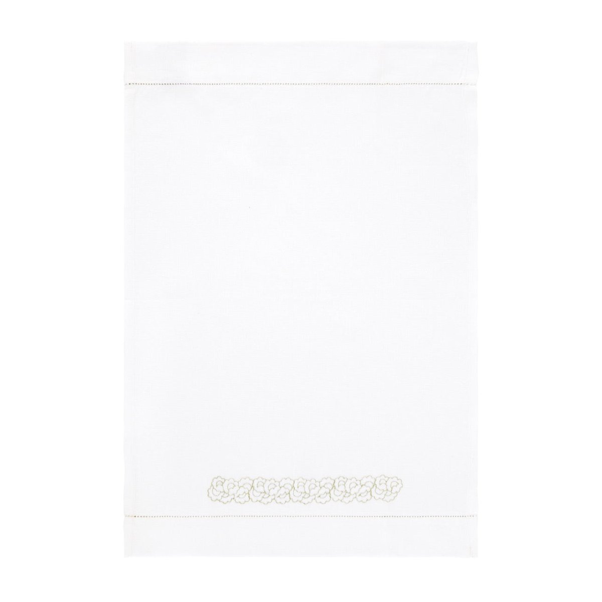 Festons Embroidered Linen Fingertip Towels by Yves Delorme - Flat View