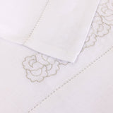 Yves Delorme Festons Embroidered Linen Fingertip Towels Detail View