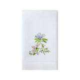 Fleurs Ancolie Guest Towel by Yves Delorme Couture Fingertip Towel 16" x 24" Ancolie at FIG LINENS AND HOME 3