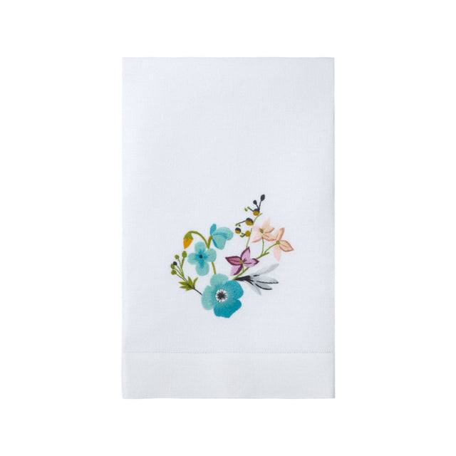 Fleurs Anemone Guest Towel by Yves Delorme Couture Fingertip Towel 16" x 24" Anemone at FIG LINENS AND HOME 1