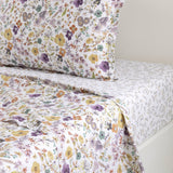 Fleurs Flat Sheet by Yves Delorme King Flat Sheet Multi at FIG LINENS AND HOME 1