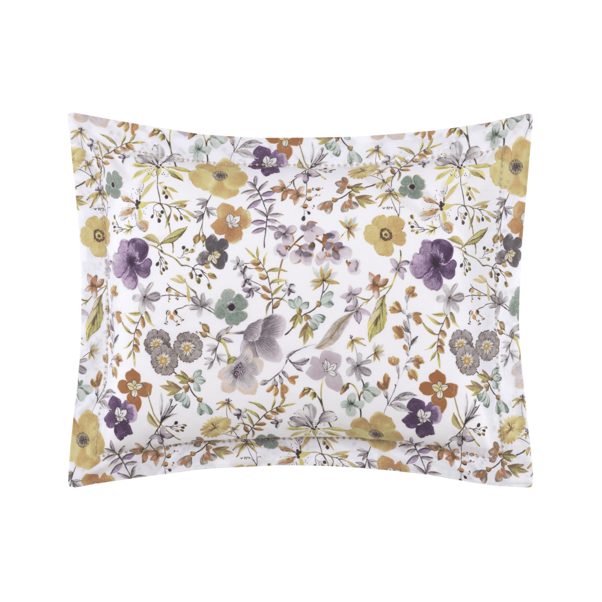 Fleurs Sham by Yves Delorme King Sham Multi at FIG LINENS AND HOME 3