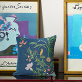 Floralie Nuit Decorative Pillow by Yves Delorme Decorative Pillow 18" x 18" Nuit at FIG LINENS AND HOME 1