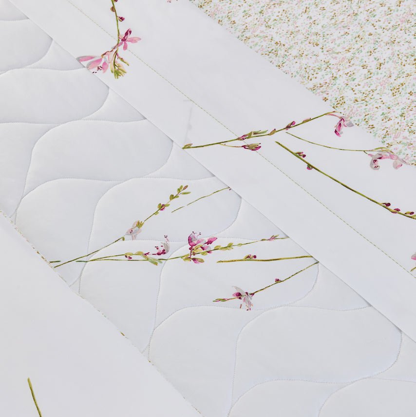 Gaura Quilted Coverlets by Yves Delorme Quilted Coverlet Queen 98 x 98 Multi at FIG LINENS AND HOME 3