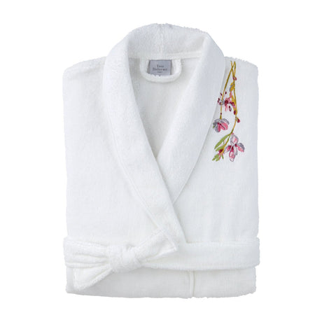 Gaura Shawl Collar Women's Bathrobe by Yves Delorme Shawl Collar Bathrobe (Women's) S GAURA at FIG LINENS AND HOME 3