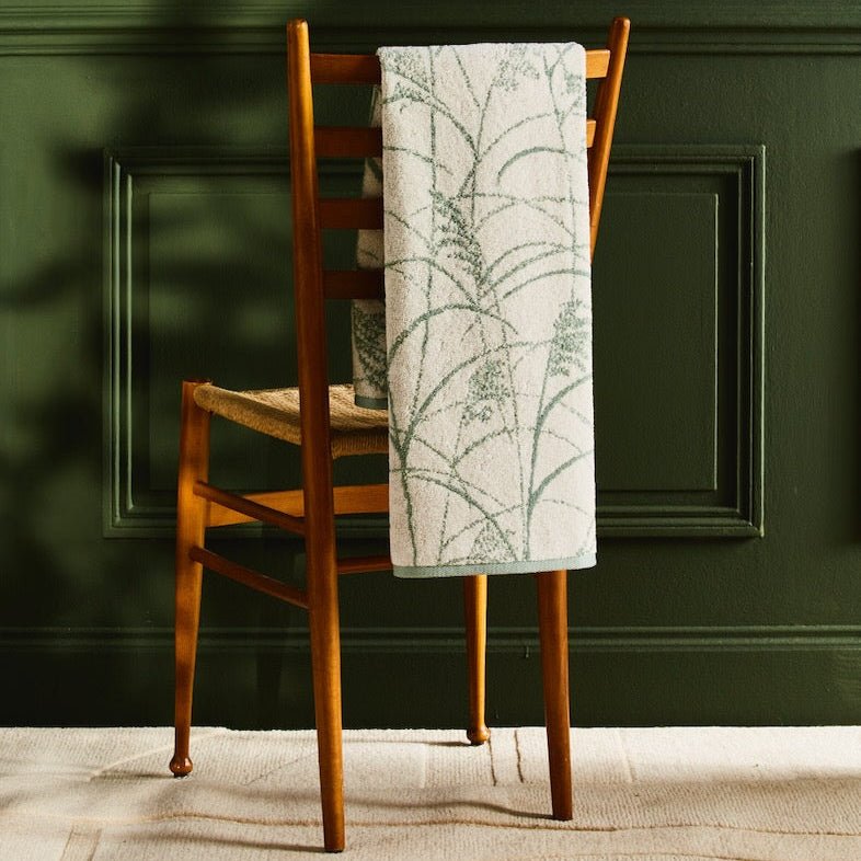 Graminee Bath Towels by Yves Delorme Bath Sheet 35 x 59 Fjord at FIG LINENS AND HOME 2