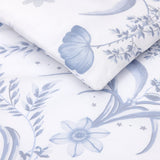 Herbier Celeste Organic Duvet Cover by Yves Delorme King Duvet Cover Celeste at FIG LINENS AND HOME 4