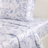 Herbier Celeste Organic Flat Sheet by Yves Delorme King Flat Sheet Celeste at FIG LINENS AND HOME 1