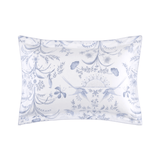 Herbier Celeste Organic Pillow Sham by Yves Delorme Boudoir Sham Celeste at FIG LINENS AND HOME 5