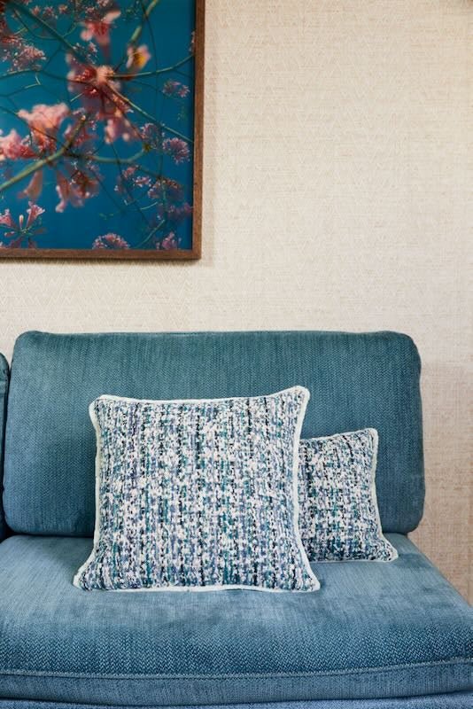 Illusion Paon Decorative Pillow by Yves Delorme Decorative Pillow 13 x 22 Paon at FIG LINENS AND HOME 2