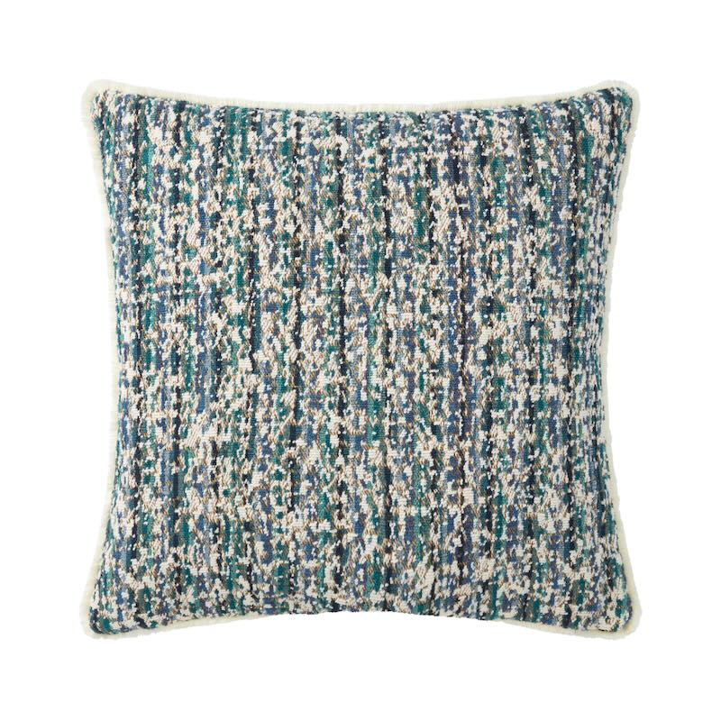 Illusion Paon Decorative Pillow by Yves Delorme Decorative Pillow 18 x 18 Paon at FIG LINENS AND HOME 4