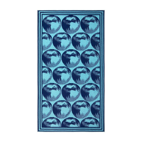 K Apple Blue Jacquard Beach Towel by Kenzo Paris - view 1