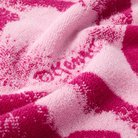 K Apple Pink Jacquard Beach Towel by Kenzo Paris Jacquard Beach Towel 35" x 63" Pink at FIG LINENS AND HOME 5
