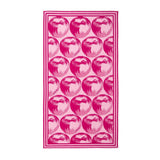 K Apple Pink Jacquard Beach Towel by Kenzo Paris - view 1