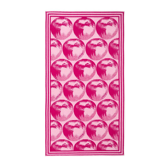 K Apple Pink Jacquard Beach Towel by Kenzo Paris - view 1