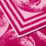 K Apple Pink Jacquard Beach Towel by Kenzo Paris Jacquard Beach Towel 35" x 63" Pink at FIG LINENS AND HOME 4