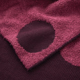 K Dot Bordeaux Throw by Kenzo Paris Throw 51" x 67" Bordeaux at FIG LINENS AND HOME 3